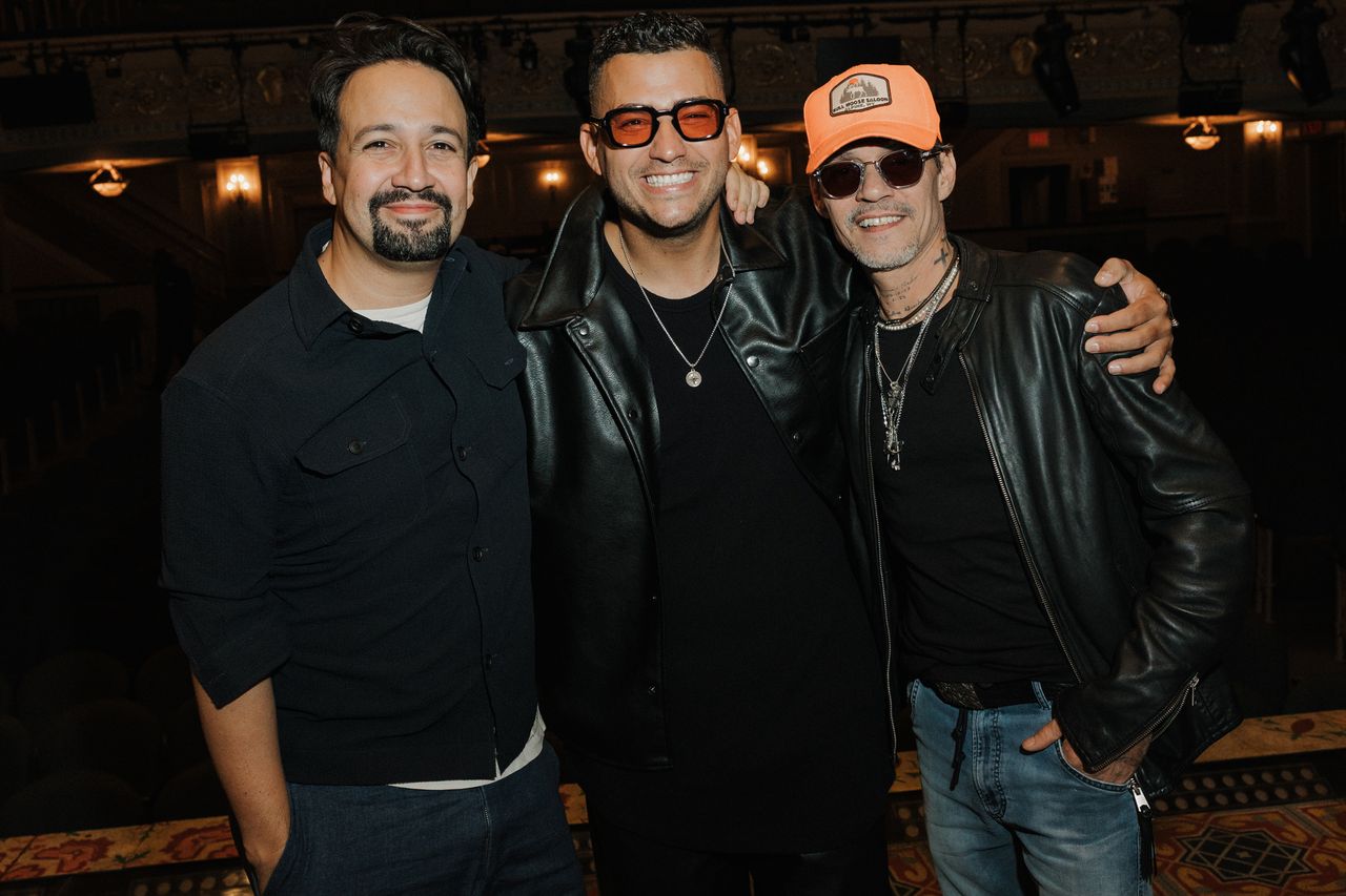 Lin-Manuel Miranda, Jose Iglesias, Marc AnthonyCredit: Laurel Hinton