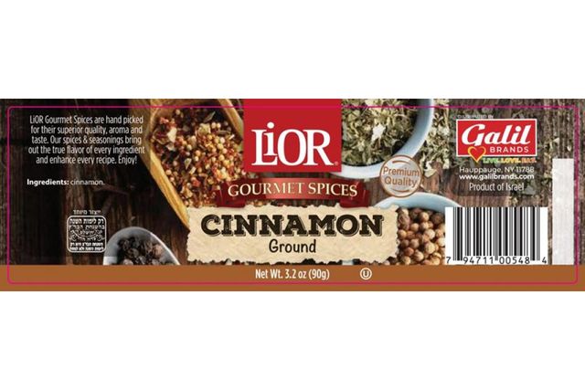 Lior Cinnamon Ground SeasoningCredit: FDA