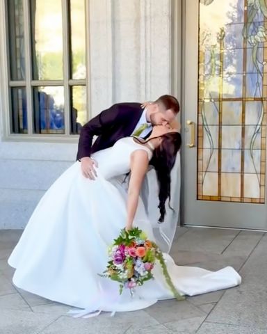 Marie Osmond's Son Matthew Married. Matthew and Kaitlynn kissingCredit: Marie Osmond/Instagram