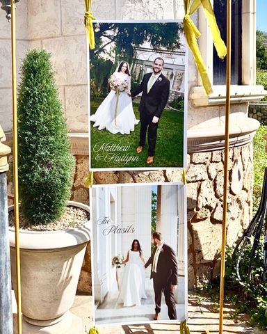 Marie Osmond's Son Matthew Married. Sign at Matthew and Kaitlynn’s weddingCredit: Marie Osmond/Instagram