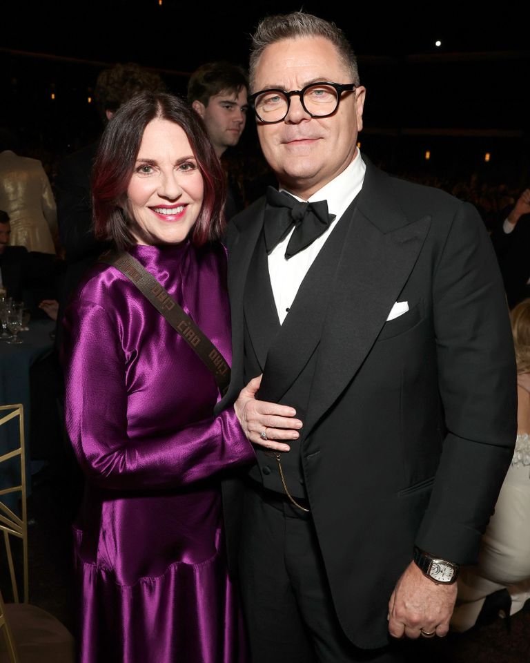 Megan Mullally and Nick Offerman attend the 78th Primetime Emmy Awards held at the Peacock Megan Mullally and Nick OffermanCredit: Todd Williamson/NBC via Getty