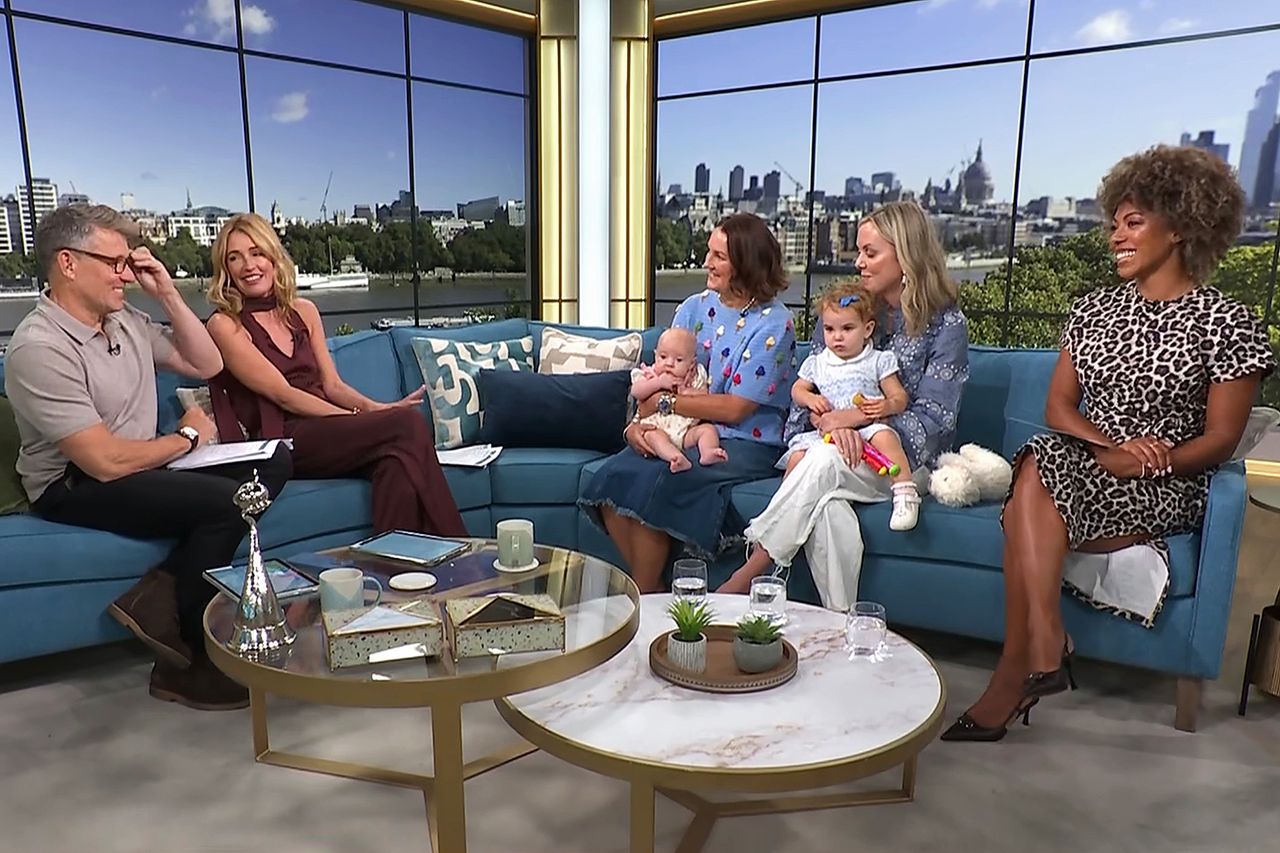 Moms Reveal They Breastfeed Each Others Babies Becky and Holly Stevens on ‘This Morning’ alongside the show’s resident doctor, Dr. Zoe WilliamsCredit: Moms-Breastfeed-rachothers-babies