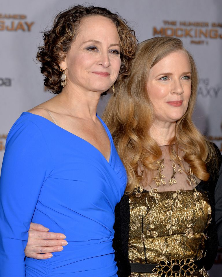 Producer Nina Jacobson (L) and writer Suzanne Collins attends Nina Jacobson and Suzanne CollinsCredit: Lester Cohen/WireImage