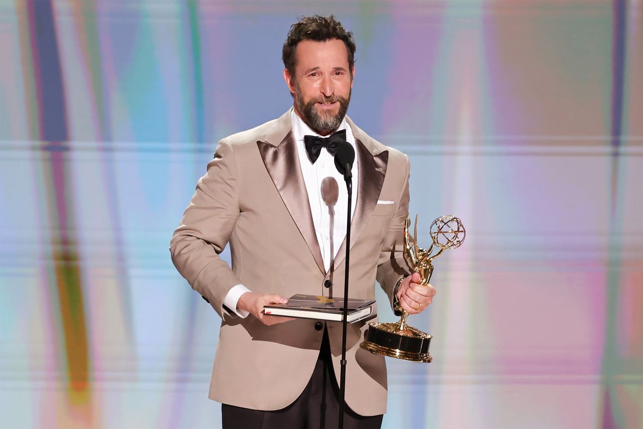 Noah Wyle holding an Emmy award while standing on stage Noah Wyle accepts his Emmy for The Pitt on September 14Credit: Kevin Winter/Getty