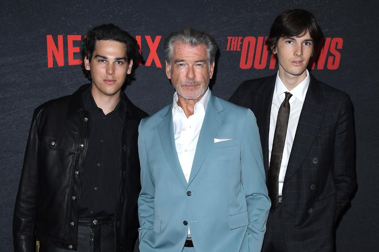 Paris Brosnan, Pierce Brosnan and Dylan Brosnan in 2023Credit: Steve Granitz/FilmMagic