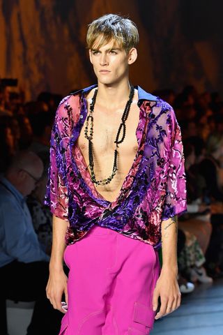 Presley Gerber on the runway in 2018.Credit: ANGELA WEISS/AFP via Getty