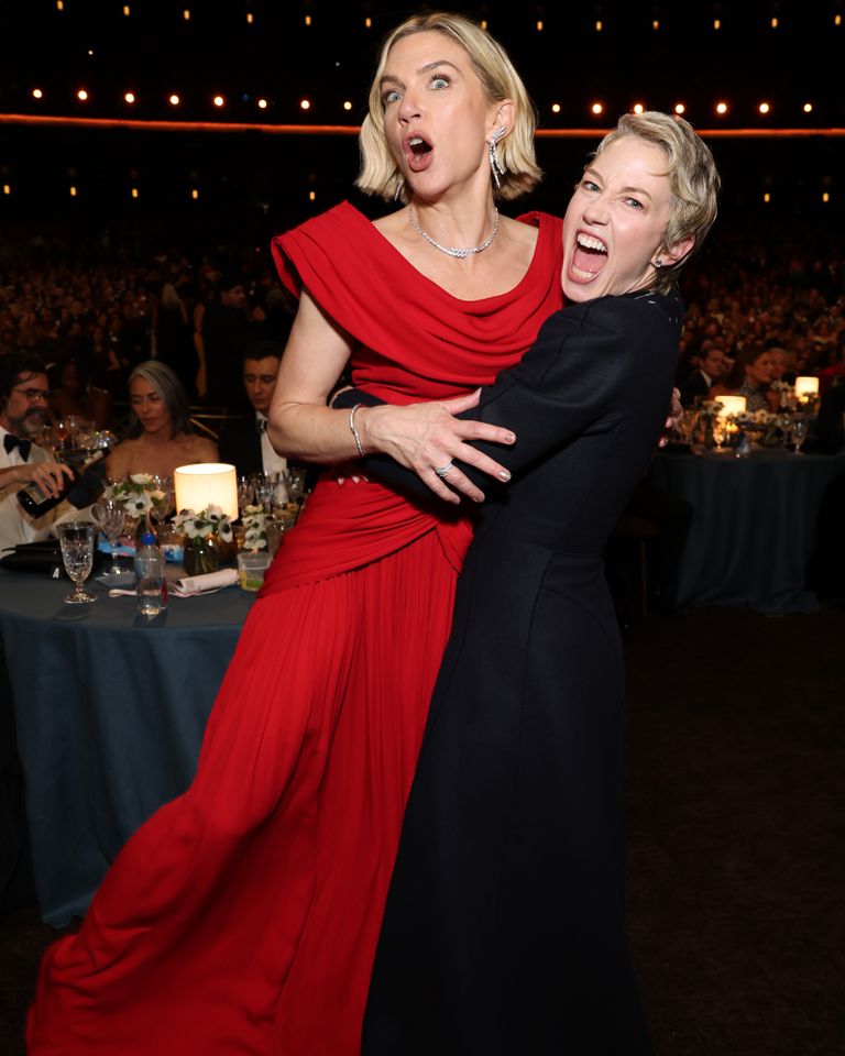 Rhea Seehorn and Carrie Coon attend the 78th Primetime Emmy Awards held at the Peacock Rhea Seehorn and Carrie CoonCredit: Todd Williamson/NBC via Getty