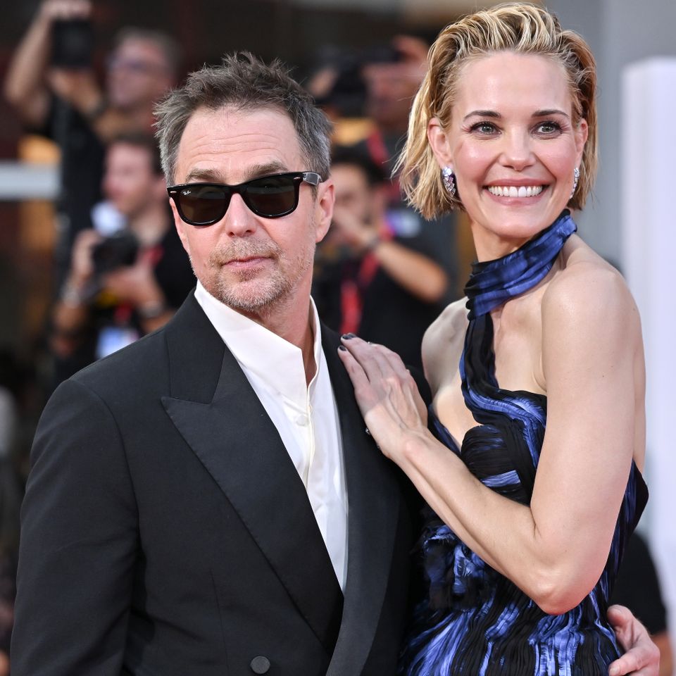 Sam Rockwell and Leslie BibbCredit: Dominique Charriau/WireImage