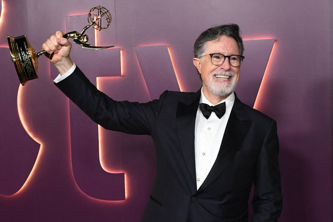 Stephen Colbert attends the Apple TV 2026 Emmy nominees party at NYA Studios West in Hollywood, California on September 14, 2026 Stephen Colbert at the 2026 Emmy Awards on Sept. 14.Credit: Unique Nicole / AFP via Getty