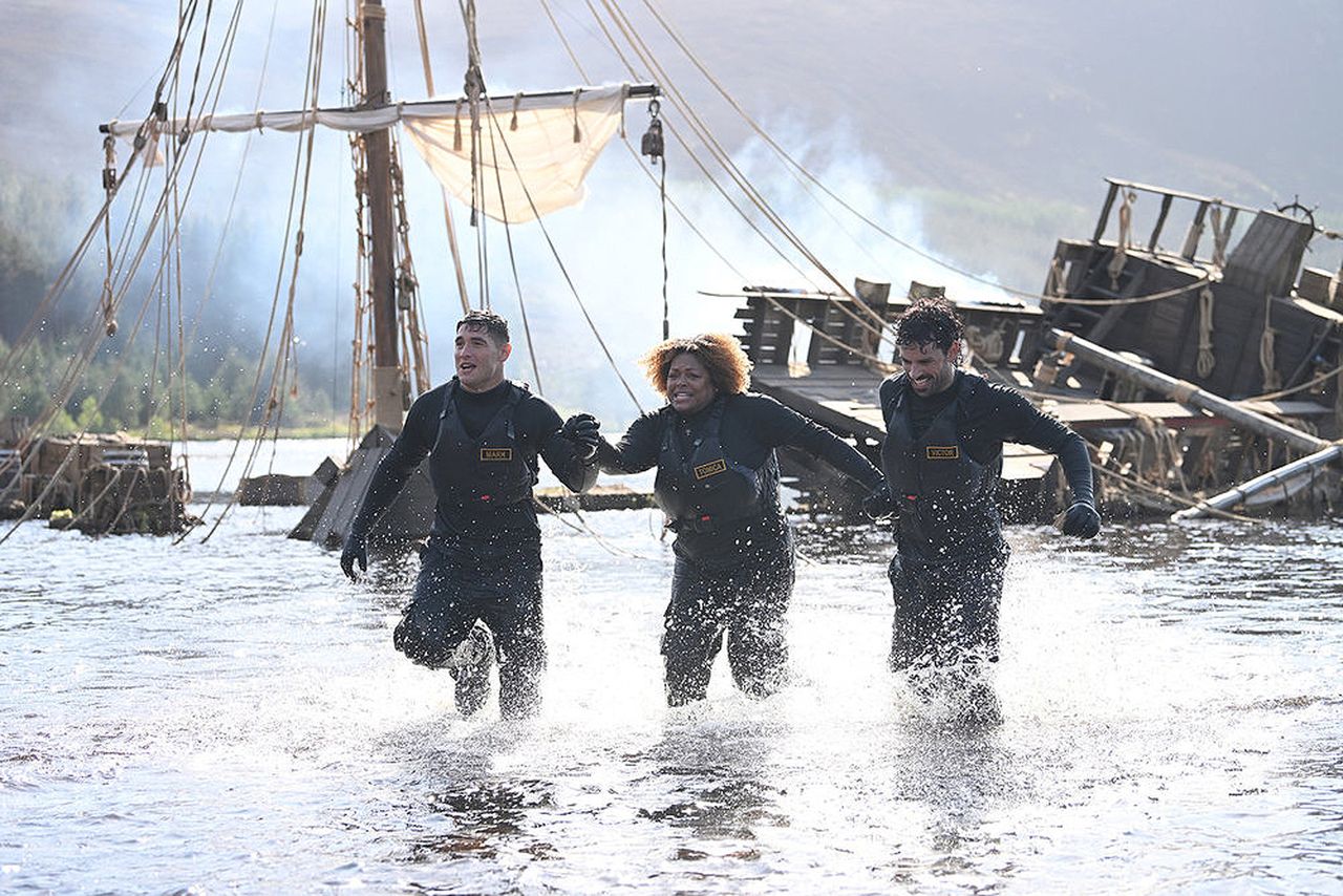 Mark Zgoda, Tomica Adams and Victor Vollbrechthausen in ‘The Traitors: New Blood’Credit: Euan Cherry/NBC