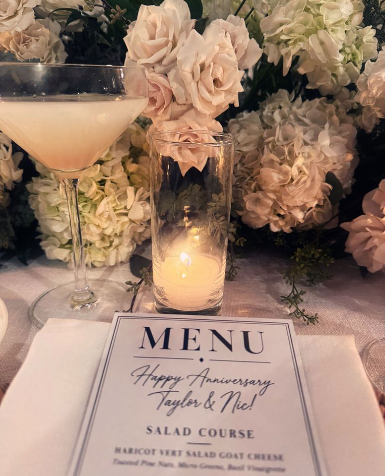 Taylor Sheridan and wife Nicole Muirbrook Celebrate 13th Wedding anniversary with party at Historic Texas Ranch Table setting at Taylor Sheridan and Nicole Muirbrook’s anniversary partyCredit: Nic Sheridan/Instagram