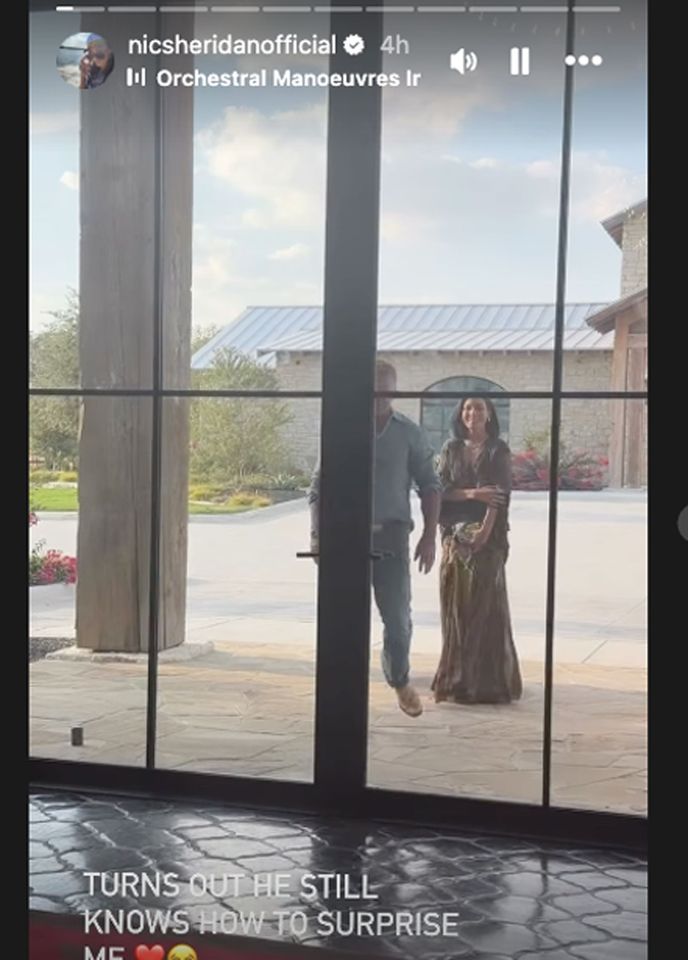 Taylor Sheridan and wife Nicole Muirbrook Celebrate 13th Wedding anniversary with party at Historic Texas Ranch Taylor Sheridan leads wife Nicole Muirbrook to a surprise anniversary party at Four Sixes Ranch in TexasCredit: Nic Sheridan/Instagram