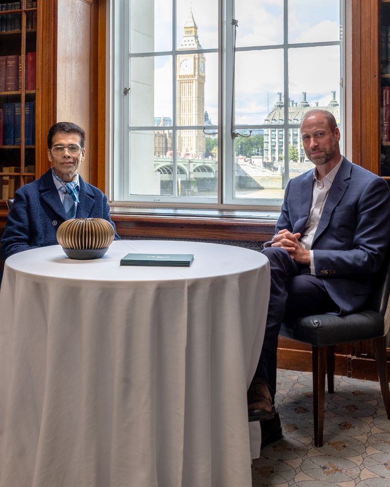Karan Johar and Prince WilliamCredit: Hannah Pye