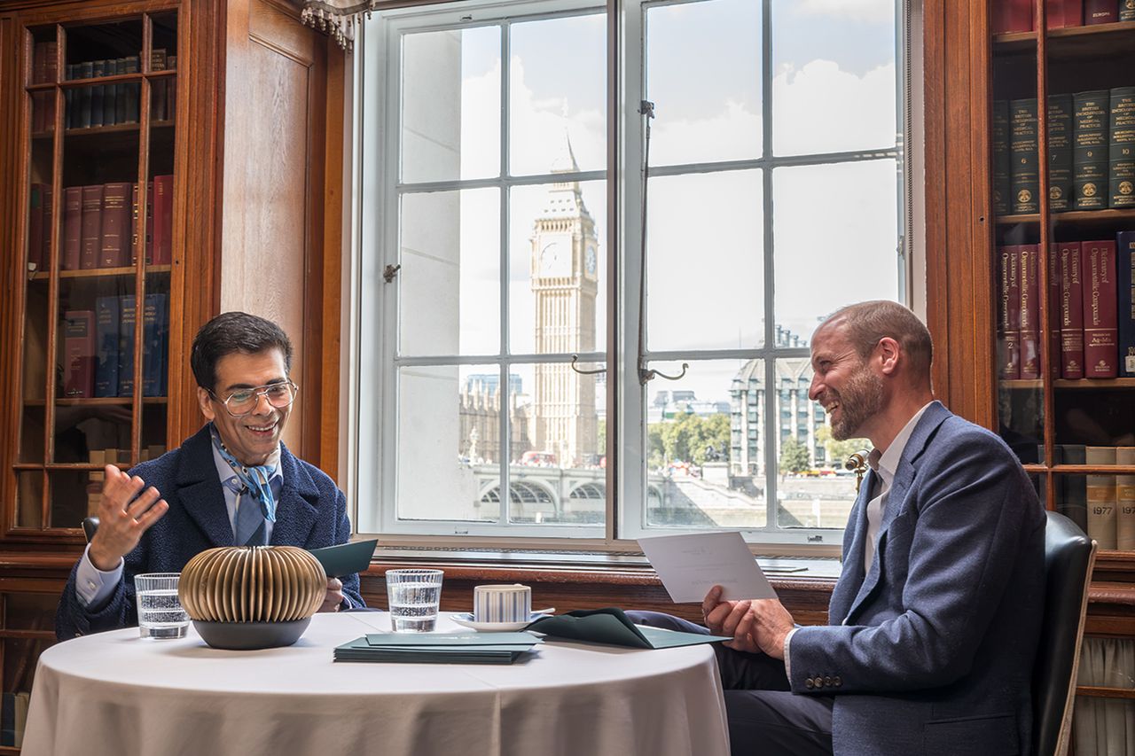Karan Johar and Prince WilliamCredit: Hannah Pye