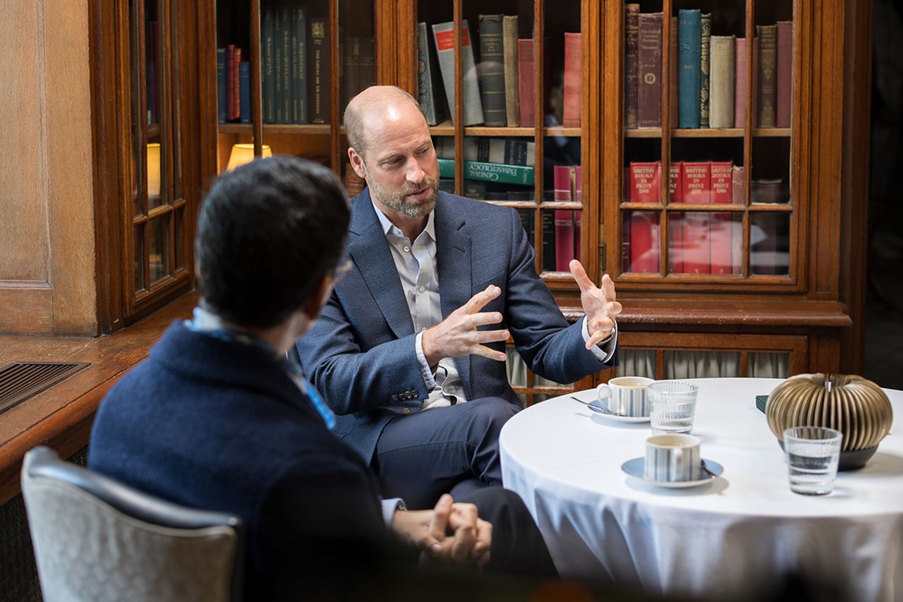 Prince William chats with Karan JoharCredit: Hannah Pye
