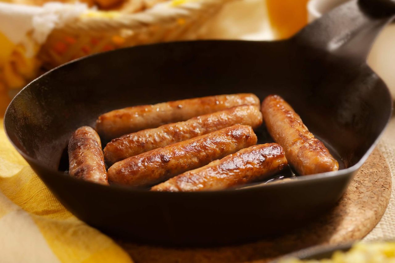 Sausages with Scrambled Eggs and Toast (Stock Image) The affected items were distributed to food service establishments in four statesCredit: Getty