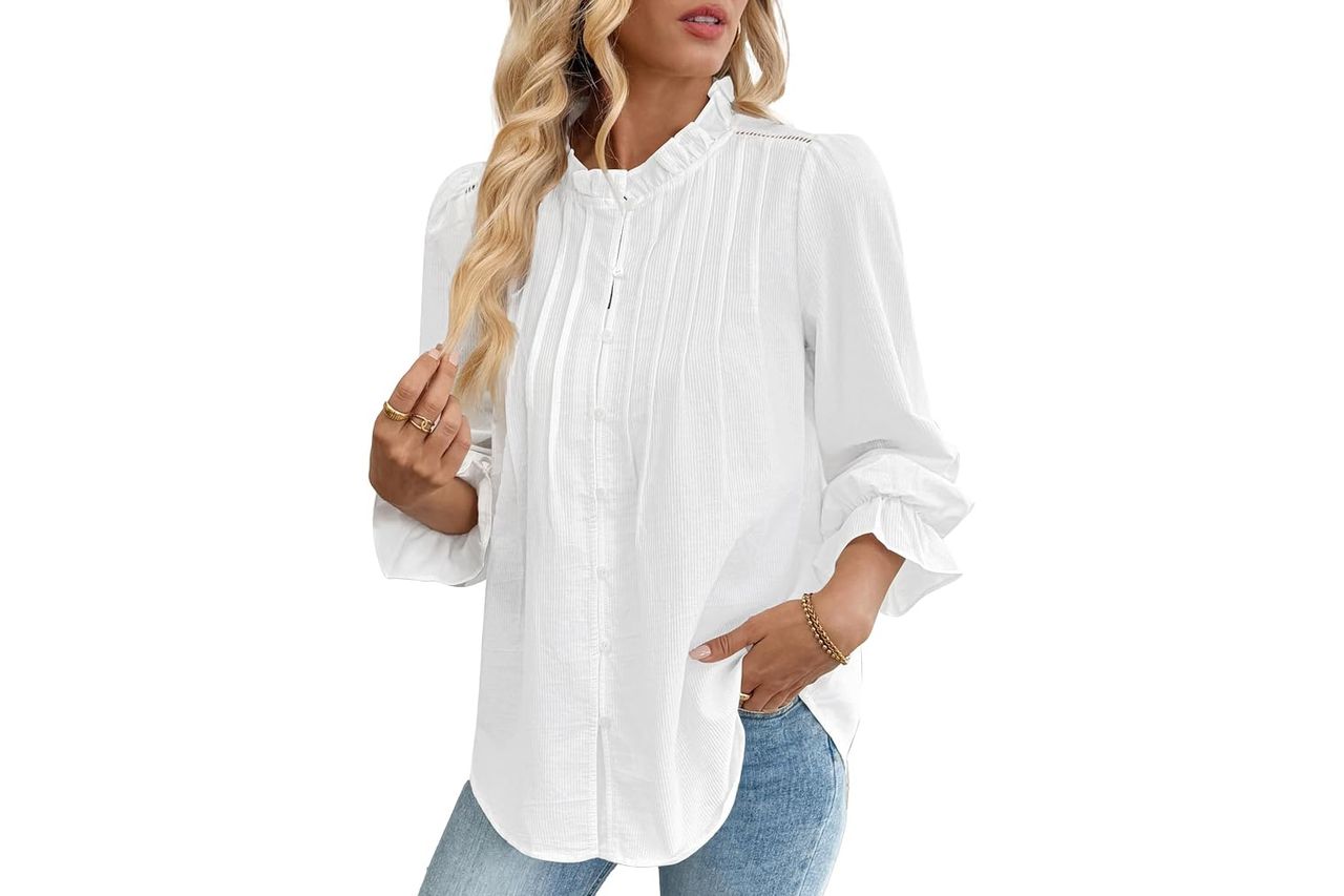 Bsubseach Women Puff Long Sleeve Shirt Credit: Amazon