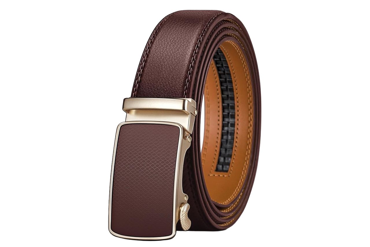 Bulliant Men's Ratchet Leather Belt Credit: Amazon