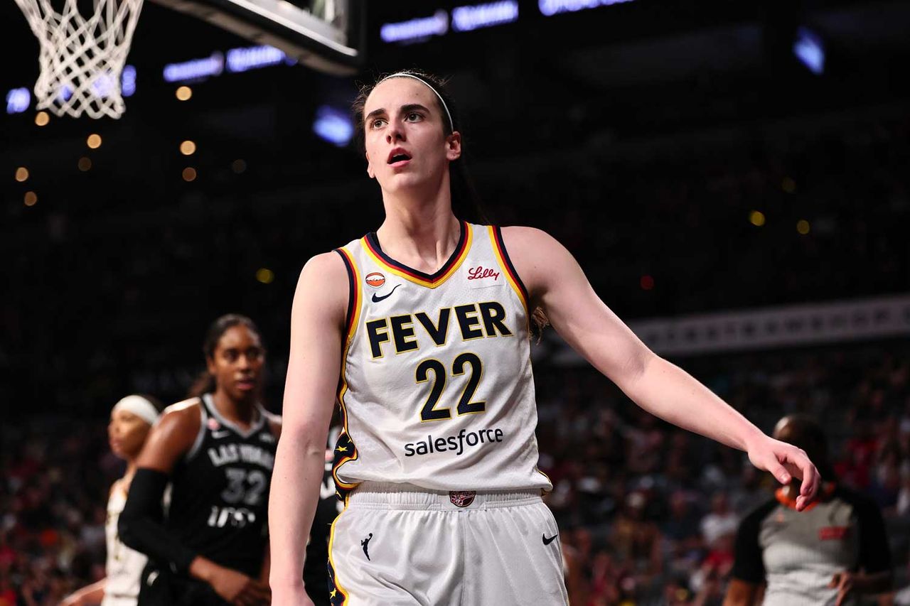 Caitlin Clark #22 of the Indiana Fever looks on during the game against the Las Vegas Aces during Round One Game One of the 2026 WNBA Playoffs on September 27, 2026 at Michelob ULTRA Arena in Las Vegas, Nevada. Caitlin ClarkCredit: Mike Kirschbaum/NBAE via Getty