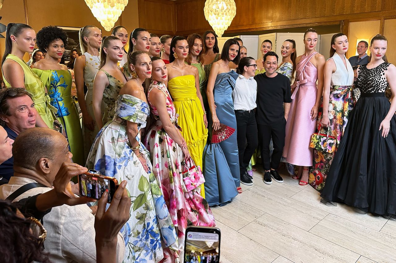 Models with Cyril Verdavainne at the Verdavainne show.Credit: Sophie Mannes for the Tom Coughlin Jay Fund