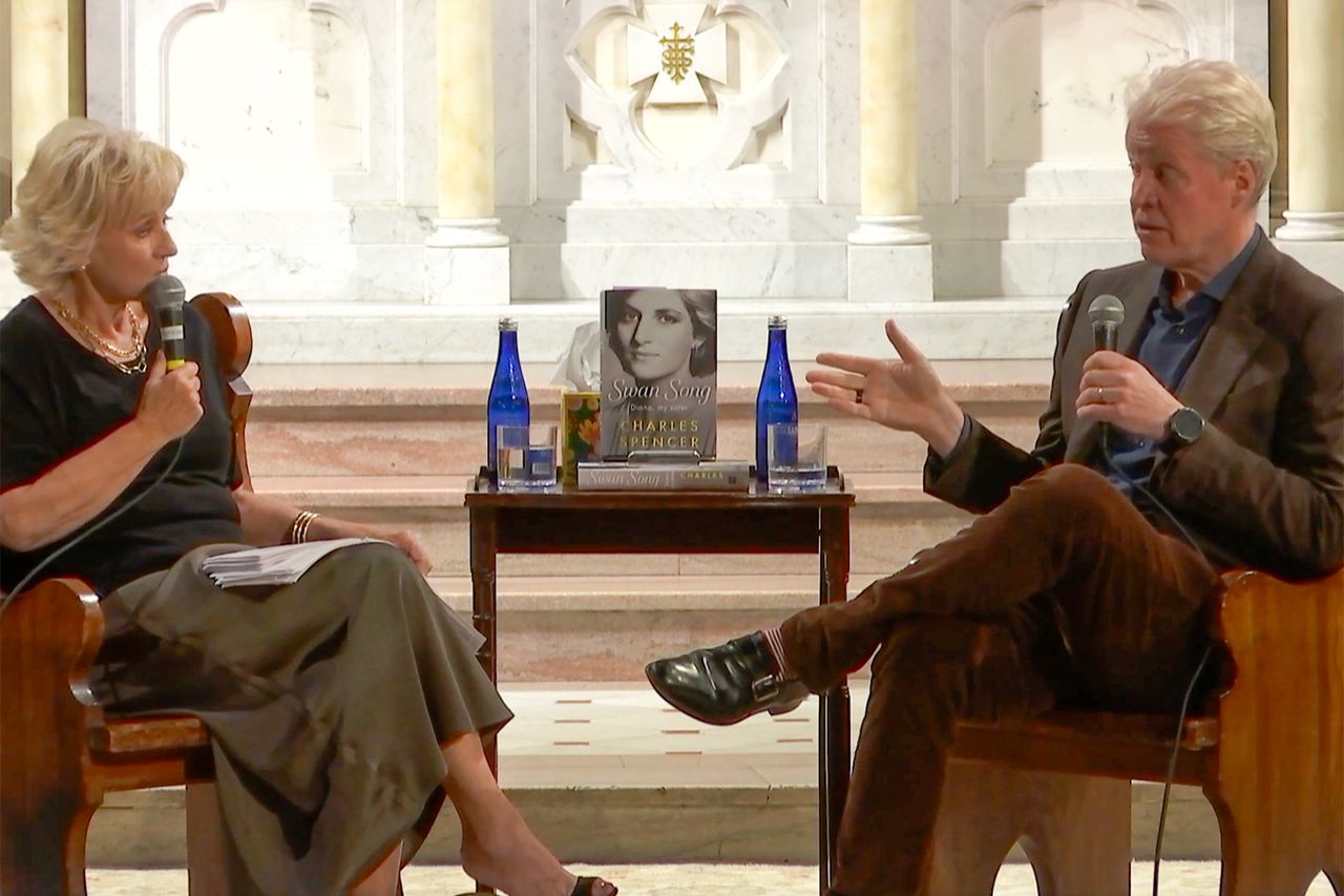 Tina Brown and Charles Spencer in N.Y.C. on Sept. 29, 2026Credit: McNally Jackson Books/Vimeo