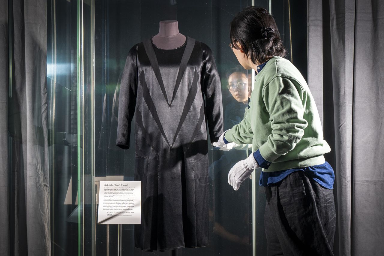 Coco Chanel’s little black dress on display at the National Museum of Scotland in 2023.Credit: Jane Barlow/PA Images via Getty