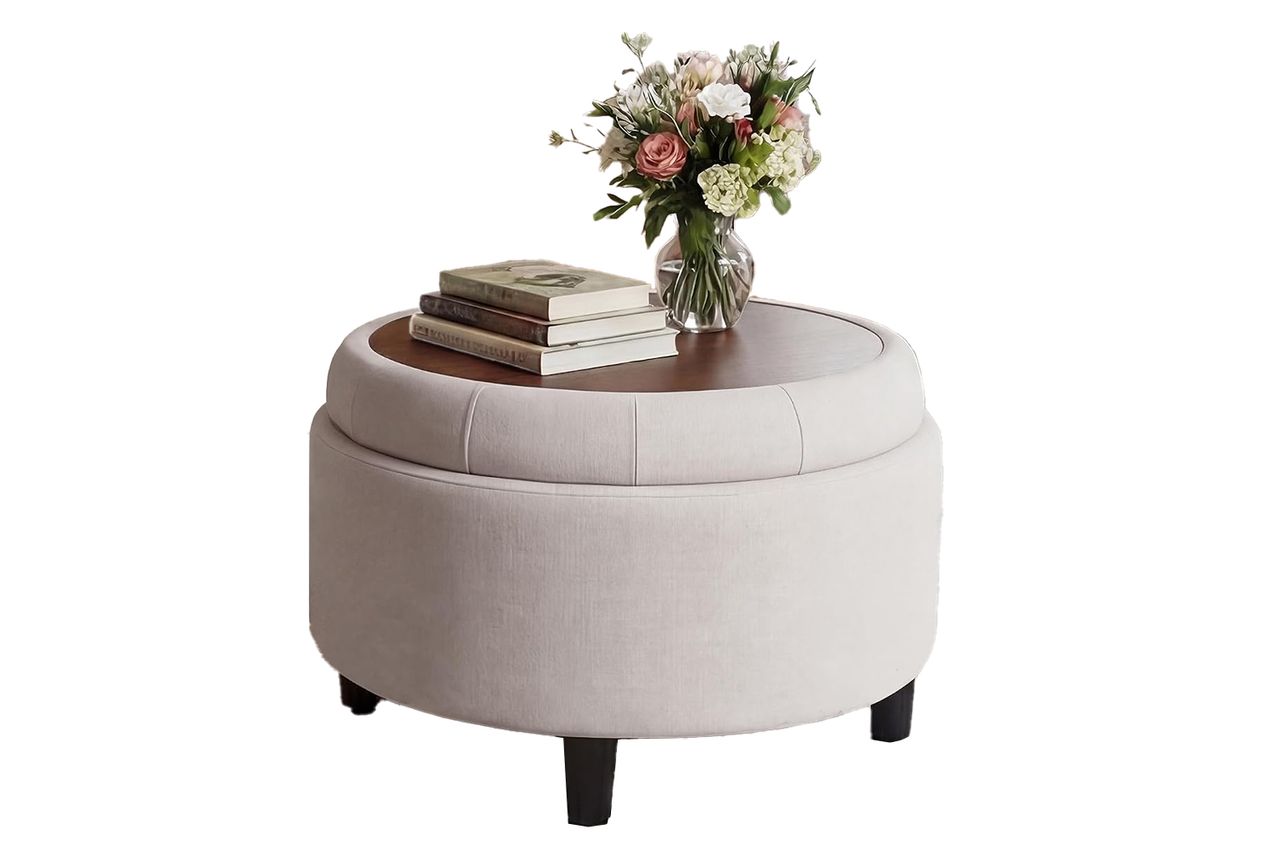colamy round hidden ottoman Credit: Amazon