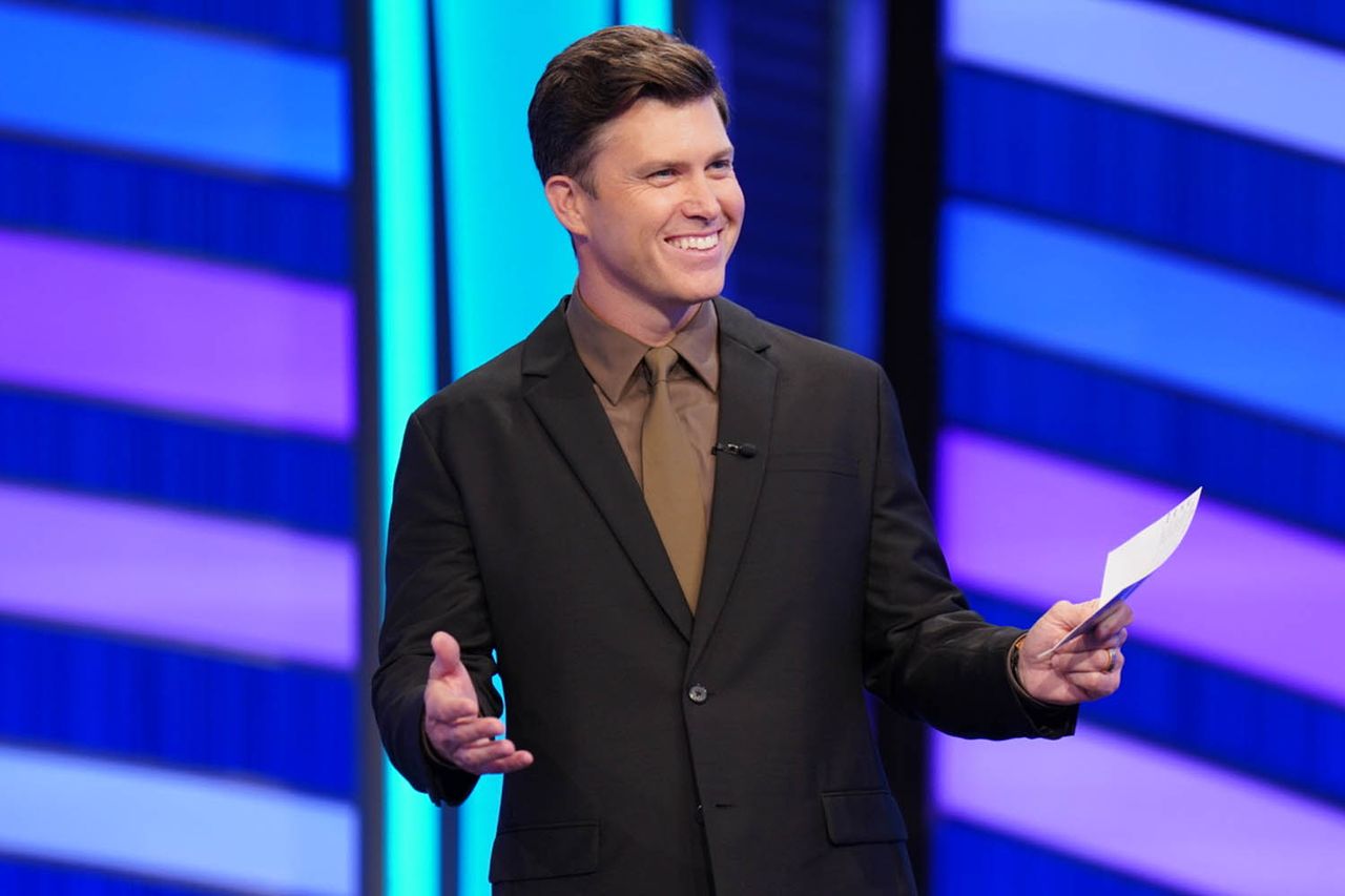 Colin Jost on ‘Pop Culture Jeopardy!’Credit: Tyler Golden/Amazon Studios