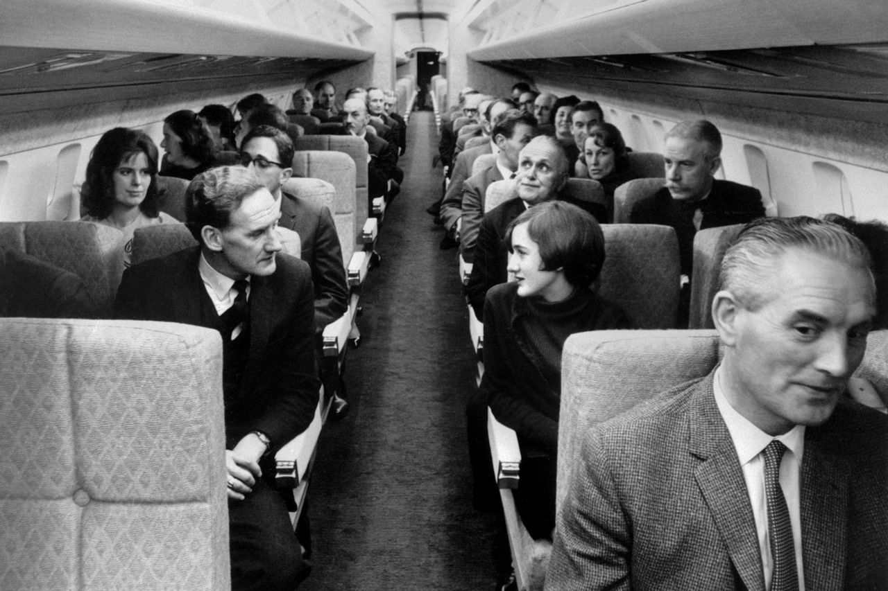 Picture taken in the 1970 of the interior of a Concorde plane Interior of the ConcordeCredit: AFP via Getty