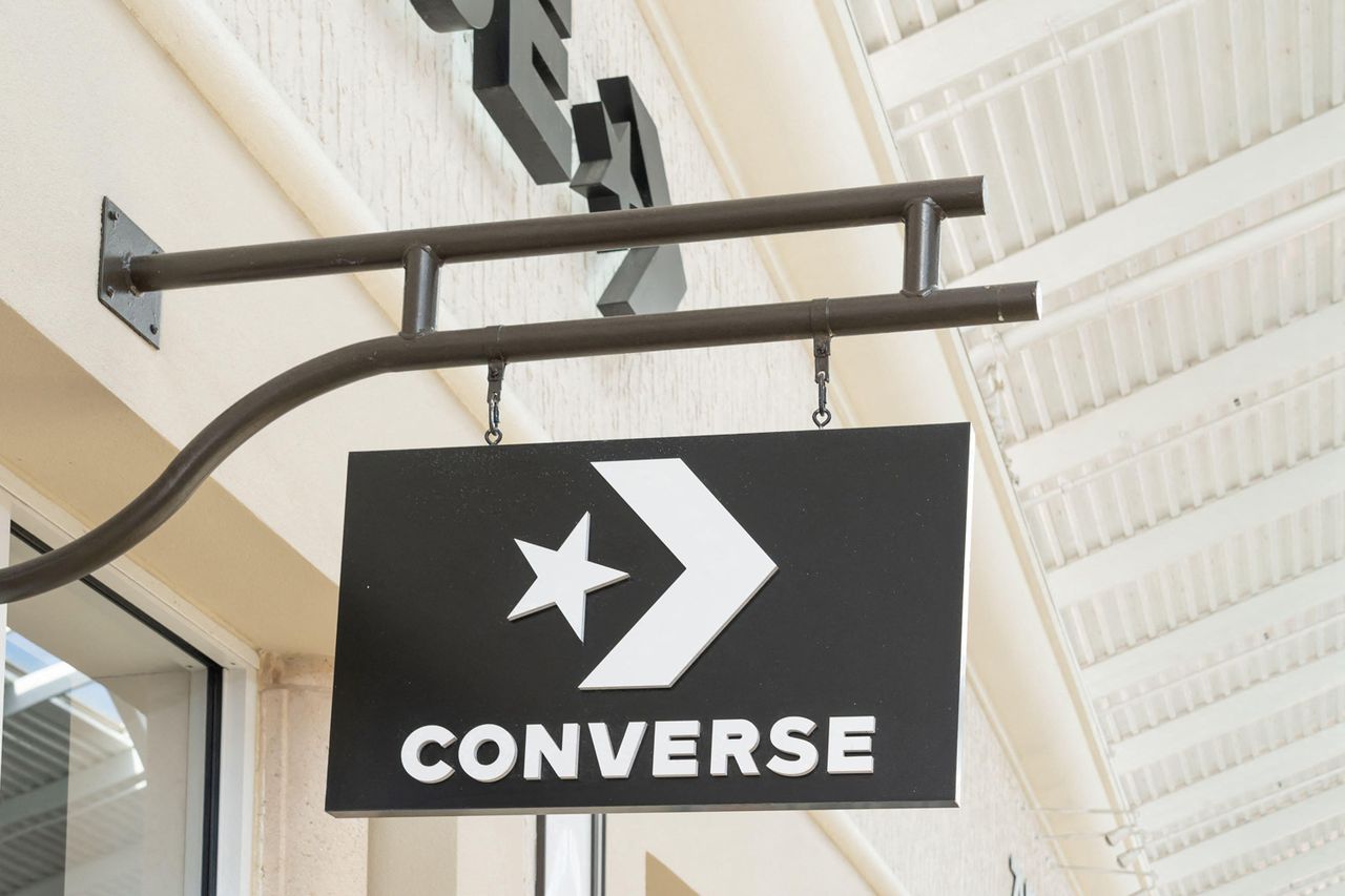 Converse store hanging sign is shown at a shopping mall in Orlando Converse storeCredit: Alamy
