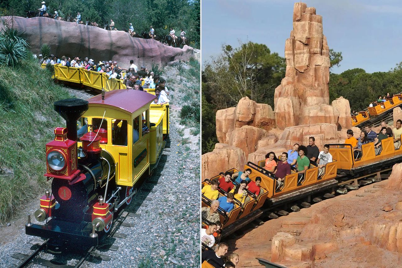 Mine Train Thru Nature’s Wonderland; Big Thunder Mountain Railroad.Credit: Tom Nebbia/Corbis via Getty ; The Walt Disney Company