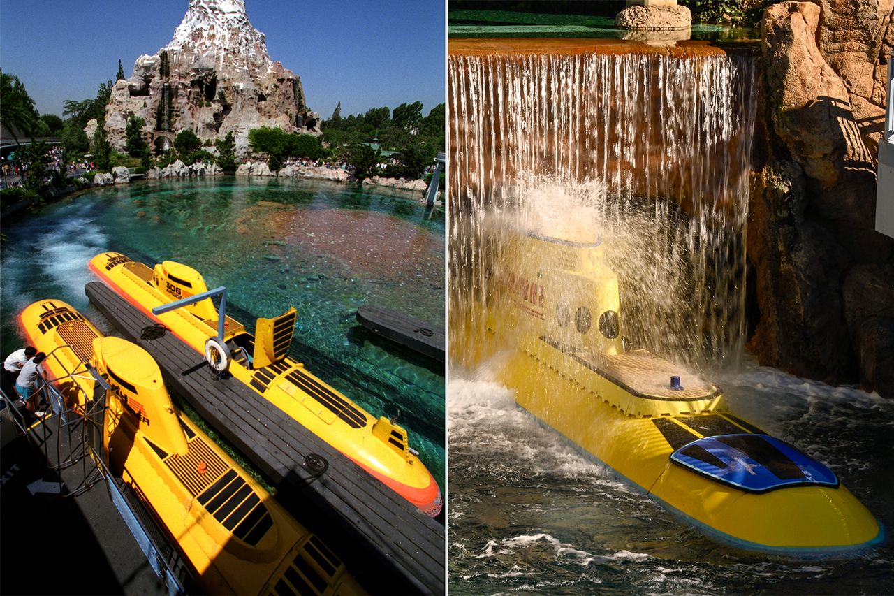 Disneyland’s Submarine Voyage; Finding Nemo Submarine Voyage.Credit: Rick Loomis/Los Angeles Times via Getty; Jeff Gritchen/MediaNews Group/Orange County Register via Getty