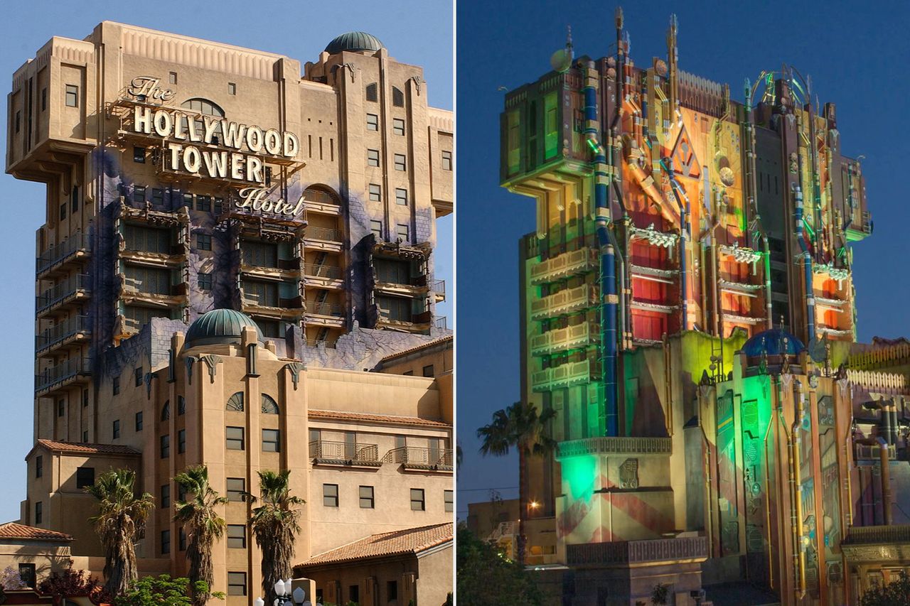 The Hollywood Tower Of Terror Hotel; Guardians of the Galaxy - Mission: BREAKOUT!Credit: Gregg DeGuire/WireImage; Disneyland Resort