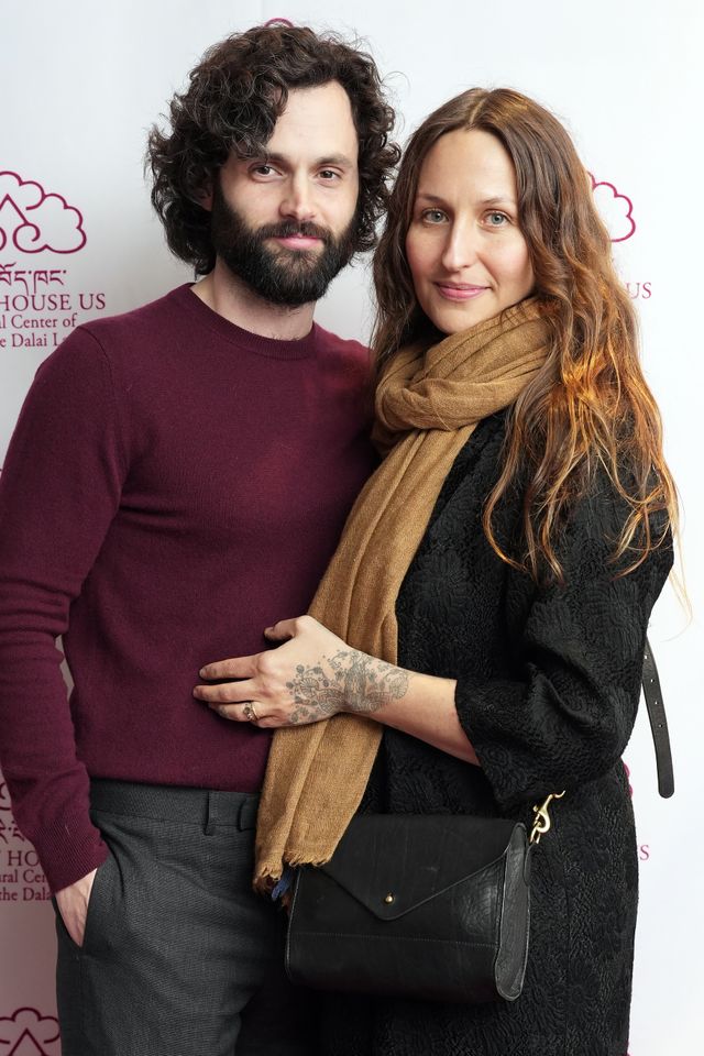 Penn Badgley (left) and Domino Kirke in 2023Credit: Ilya S. Savenok/Getty