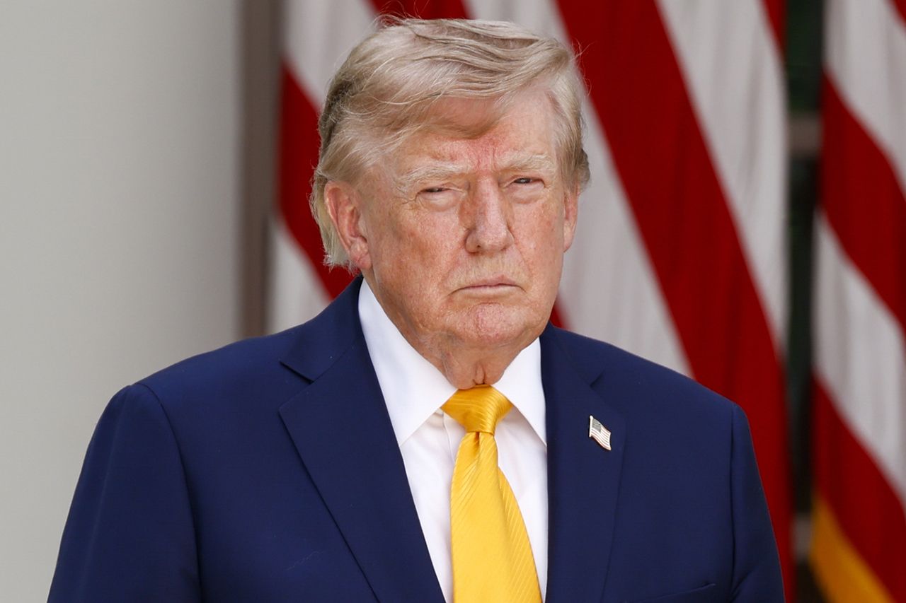 President Donald Trump during an event in the Rose Garden of the White House in Washington, D.C., on Aug. 24, 2026.Credit: Will Oliver/EPA/Bloomberg via Getty