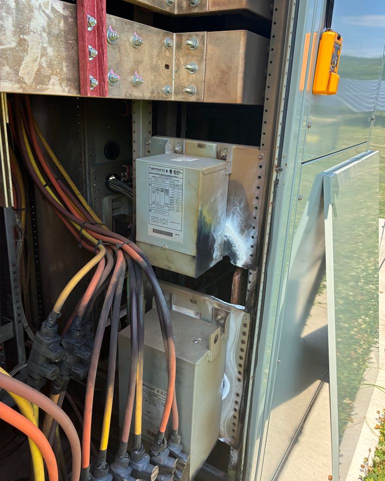 The electrical box where Mast was arc flashedCredit: Courtesy of Derek Mast