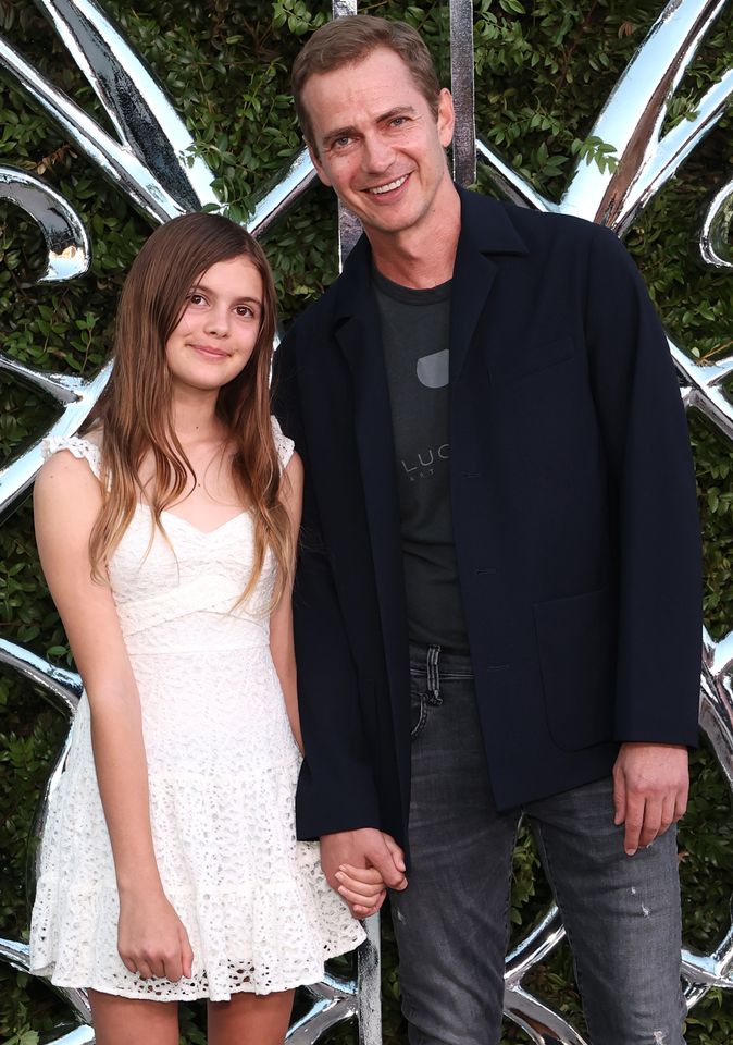 Briar Rose Christensen and Hayden Christensen at the opening night gala of the Lucas Museum of Narrative Art in Los Angeles on Sept. 19Credit: Monica Schipper/Getty