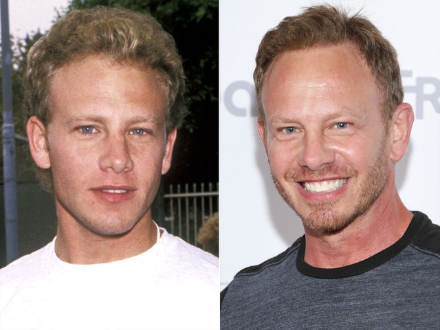 From left: Ian Ziering in 1991; Ian Ziering attends the ‘OK! Magazine’ Summer Kick-Off Party at W Hollywood in L.A. on May 17, 2017Credit: Getty (2)