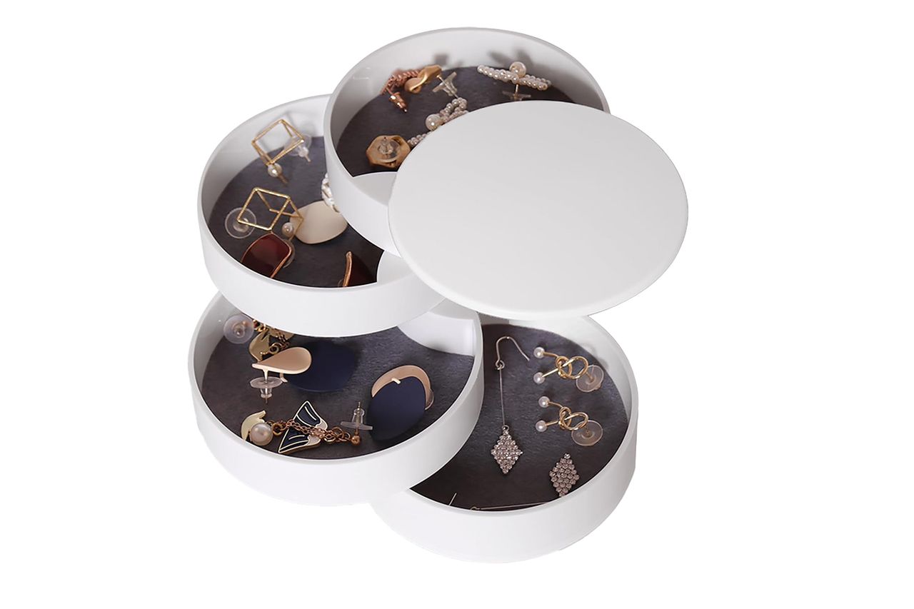 Jewelry Organizer, Small Jewelry Storage Box Earring Holder Credit: Amazon