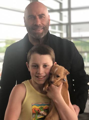 John Travolta, his son Ben and their dog PeanutCredit: John Travolta/Instagram