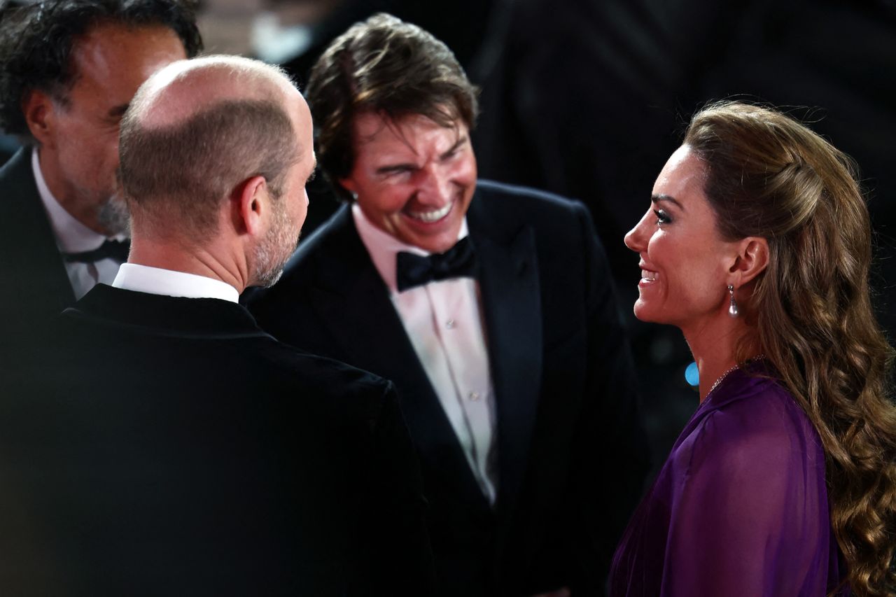 Mexican filmmaker Alejandro Gonzalez Inarritu and Tom Cruise speak with Britain's Prince William, Prince of Wales and Britain's Catherine, Princess of Wales as they arrive for the global premiere of the film 'Digger' in Leicester Square in central London on September 22, 2026 Tom Cruise with Kate Middleton and Prince WilliamCredit: Henry Nicholls/AFP via Getty