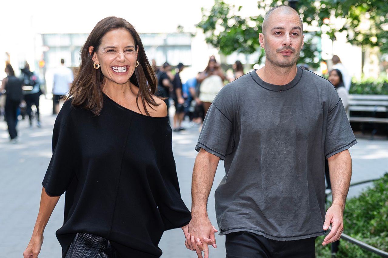 Katie Holmes and Jason Bard Yarmosky.Credit: TheStewartofNY/GC Images