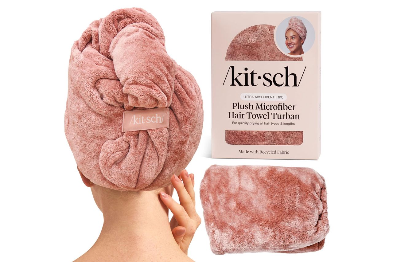 Amazon Kitsch XL Microfiber Hair Towel Wrap Credit: Amazon