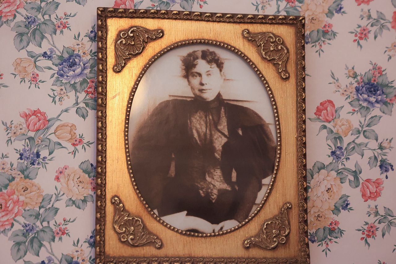 A portrait of Lizzie Borden hangs inside the Lizzie Borden House.Credit: Matthew J. Lee/The Boston Globe via Getty