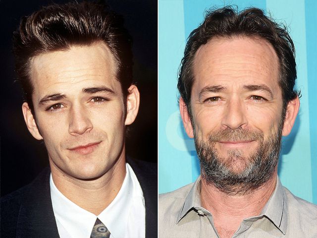 From left: Luke Perry, circa 1992; Luke Perry attends the 2017 CW Upfront in New York City on May 18, 2017Credit: Getty (2)