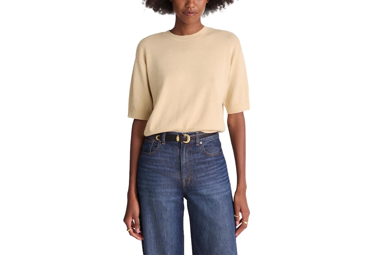 madewell Relaxed Sweater Tee in 100% Cashmere Credit: Madewell