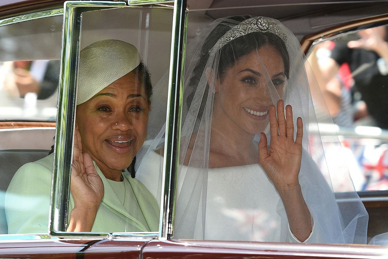 Meghan Markle and Doria Ragland arrive for the royal wedding to Prince Harry at St. George’s Chapel on May 19, 2018Credit: OLI SCARFF/AFP via Getty