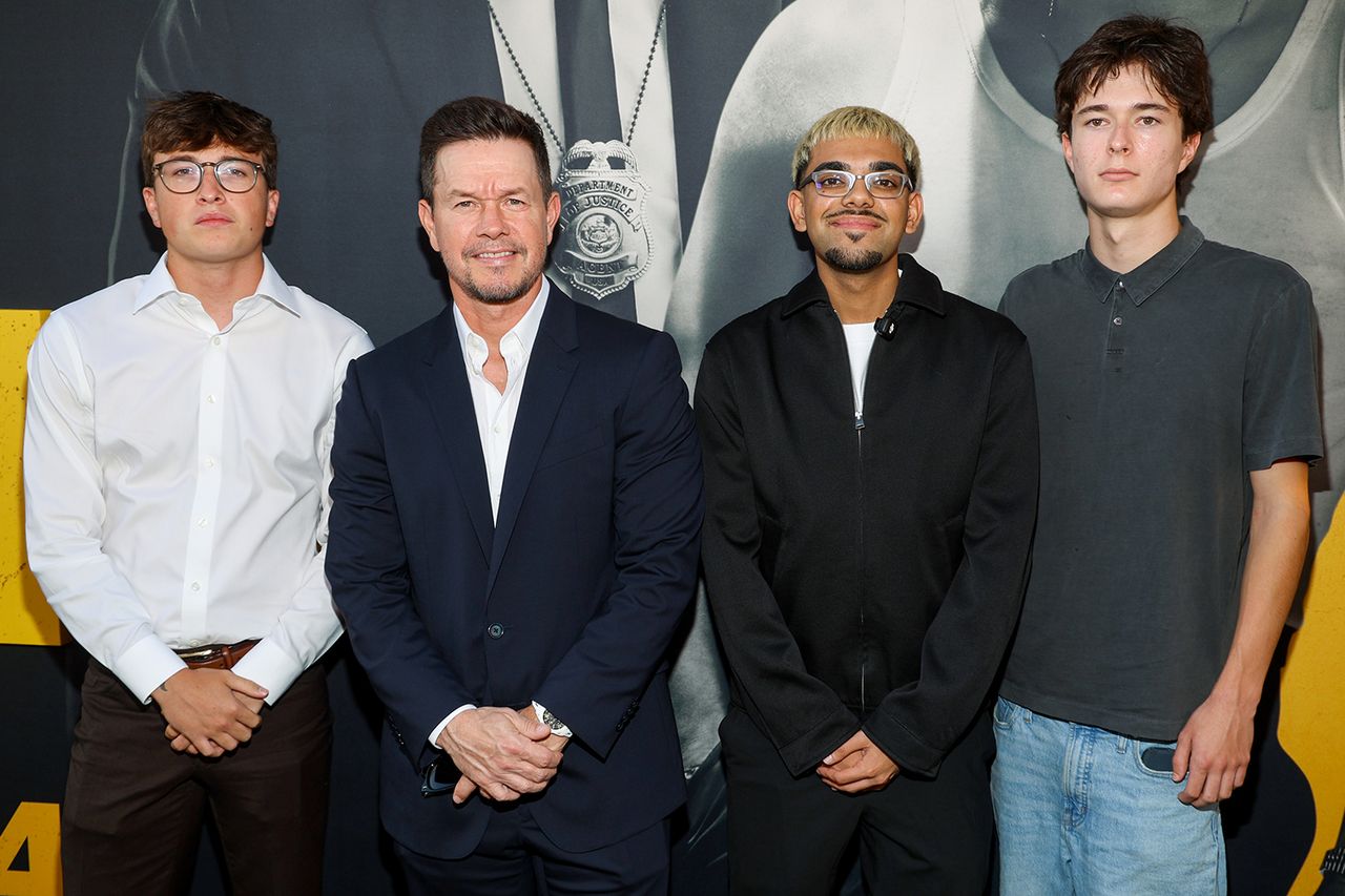 Michael Wahlberg, Mark Wahlberg, Mikyle Rafiq and Brendan Joseph WahlbergCredit: Phillip Faraone/Getty