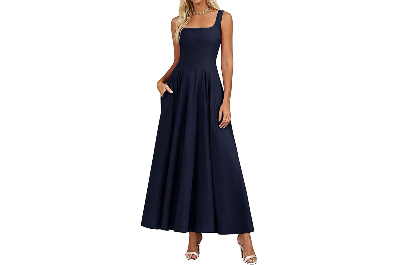 Pretty Garden Cocktail Dress Navy Credit: Amazon