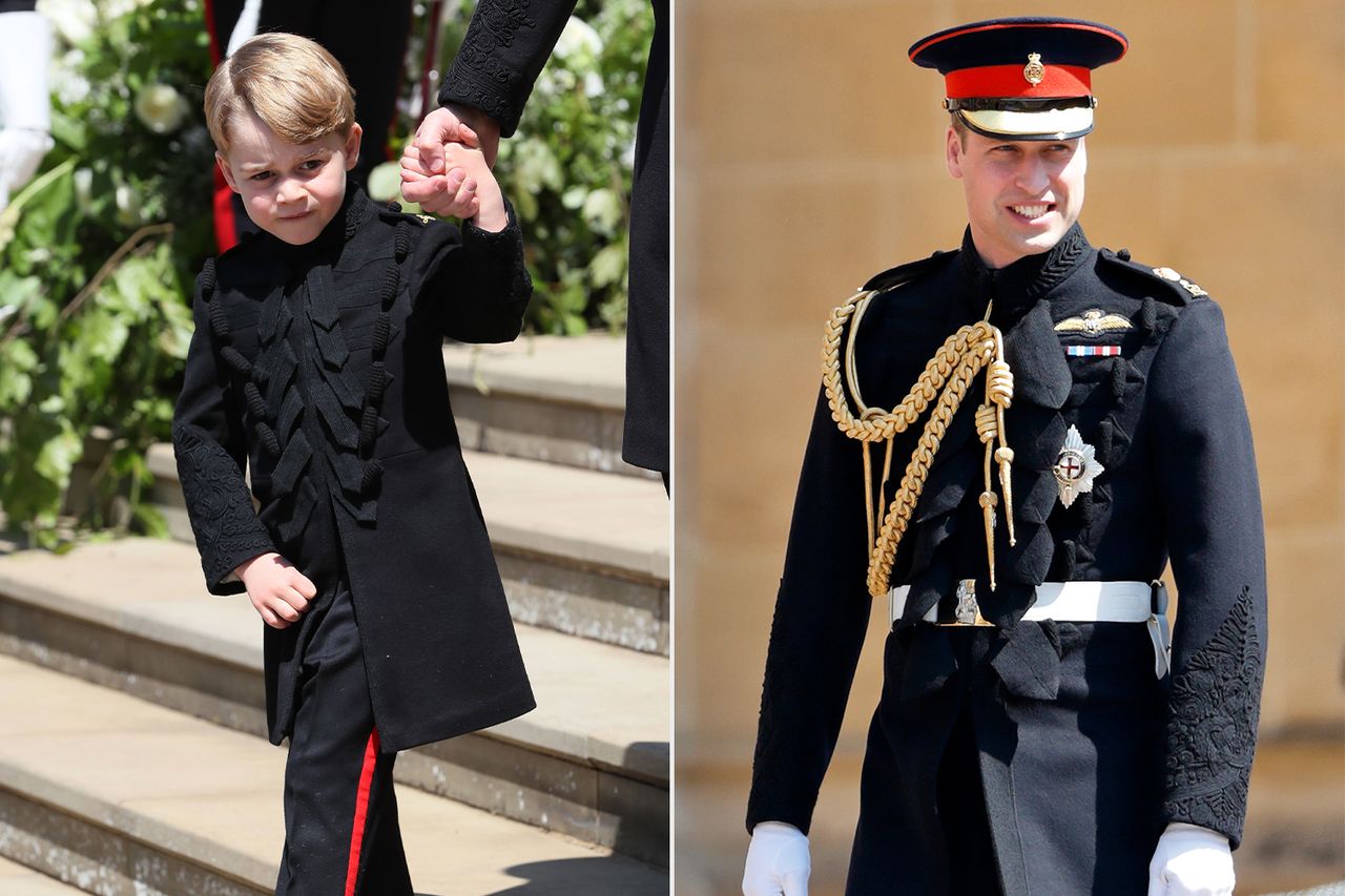 Prince George and Prince William at the wedding of Prince Harry and Meghan Markle.Credit: Brian Lawless - WPA Pool/Getty; Max Mumby/Indigo/Getty